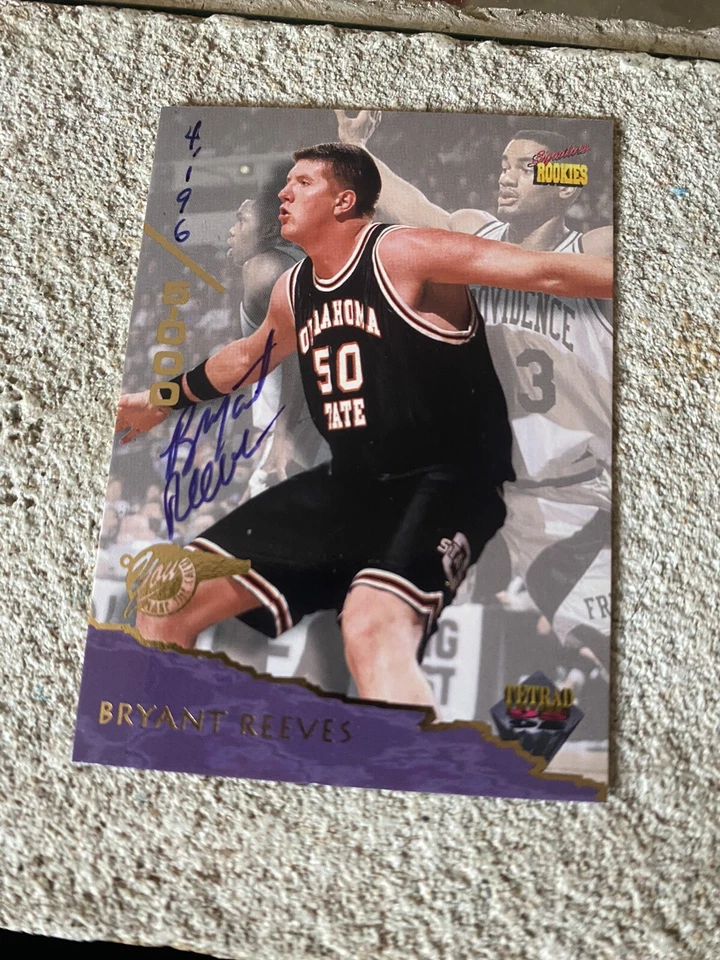 1995 Classic Superior Pix автограф Брайант Ривз Ванкувер Grizzlies /5000 - Изображение 2 из 4