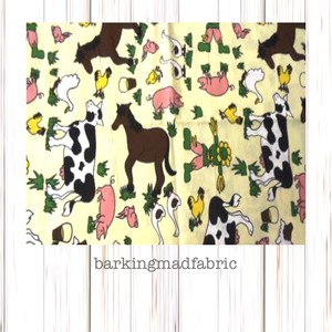Nursery Fabric Fq Metre Fabrics 100 Cotton Animals Crafting Image Is Loading Nursery Fabric Fq Metre Fabrics 100 Cotton
