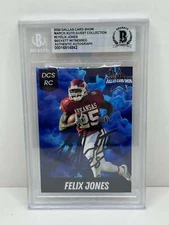 2024 Dallas Card Show Felix Jones #2 Beckett Witnessed Authentic Autograph (4842