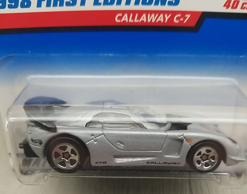 Hot Wheels 1998 First Editions Callaway C7 Silver Diecast CAR 677 - Picture 2 of 7