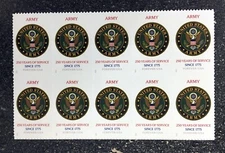 2025USA #6003 Forever Army - Block of 10 Postage Stamps