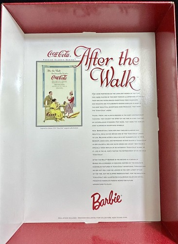 Unbelievable 1997 Coca-Cola Fashion Classic Series, After the Walk Barbie, NRFB - Picture 6 of 12