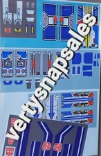 Transformers G1 Pre Cut Repro Stickers G1 Powermaster Optimus Prime 