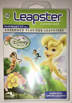 LeapFrog Leapster DISNEY FAIRIES Pre K-1st 4-7 Yrs.~Expanded Play for Leapster 2