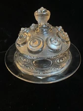 EAPG 1894 Covered Dome Butter Dish Dalzell Gilmore & Leighton Co.