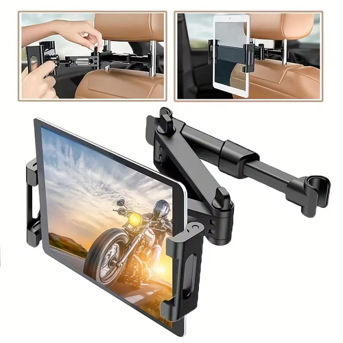 Universal Car Headrest Tablet Mount, for IPads, and Cell Phones - Hands-Free - Picture 2 of 12