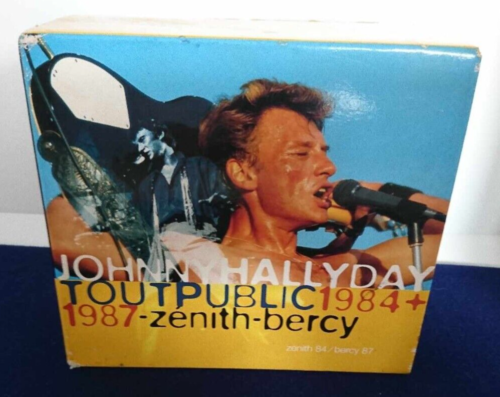 Coffret 4 CD Johnny Hallyday Tout Public 1984+1987 Zénith-Bercy Collector - Afbeelding 1 van 13