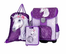 Einhorn Schulranzen für Mädchen SET 3tlg To...