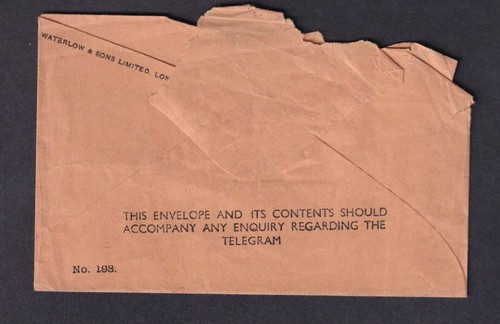 GB PO Telegraph Form + Envelope 1937 Newport Monmouthshire - Picture 4 of 4