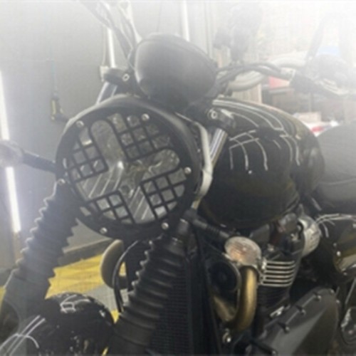 Motorcycle Headlight Guard Protector For Triumph Bonneville T100 T120 Gray Lens - Picture 5 of 5