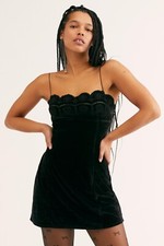 New Free People Shut The Door Velvet Slip Dress size Large MSRP: $88
