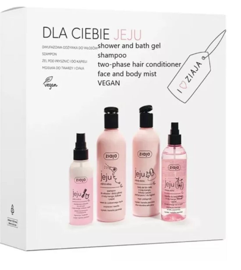 Ziaja Jeju Pink,face and body mist, Gift set