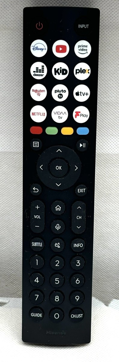 Telecomando TV originale per Hisense EN2N36H compatibile con 43A7KQ 43A6K 65U6KQ 43A6KTUK 43E78KQTUK 50A6KTUK 50A7KQTUK 50E78KQTUK 55A6KTUK 55A7KQTUK