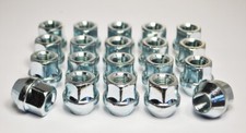 Set of 20 x 1/2" UNF, 19mm Hex Open Alloy Wheel Nuts (Silver)