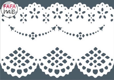 105 x 15cm stencil rustic ornaments pattern vintage decoupage se52