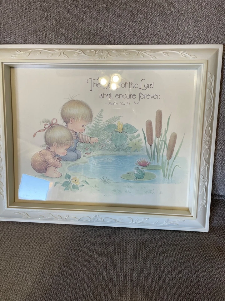 Arte de pared Homco 1985 vintage, juego de 2 marcos de fotos de guardería Foto 2 de 4