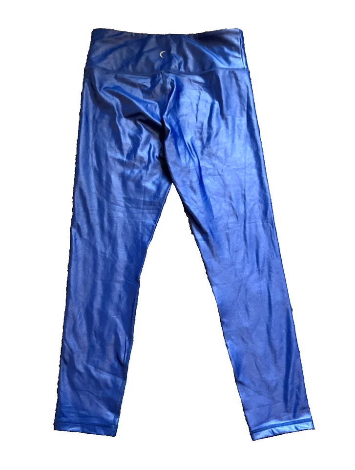 Leggings Capri Zyia Active Mujer 8-10 Azul Cuero Look Gimnasio Claro-N-Tite Brillante Foto 2 de 4