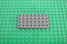Duplo Dark GRAY 4 x 8 pegs Baseplate Base Plate 4x8