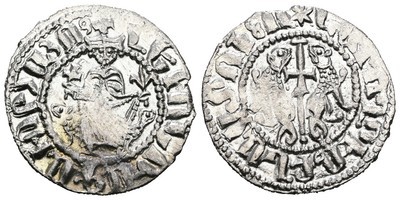 One Medieval Armenian Silver Tram - Sis Cilician Armenia 1198-1219 AD - Levon I