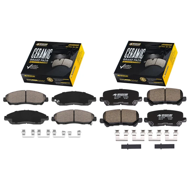 Front Rear Ceramic Brake Pads Set 8pcs Fit For 2009-2015