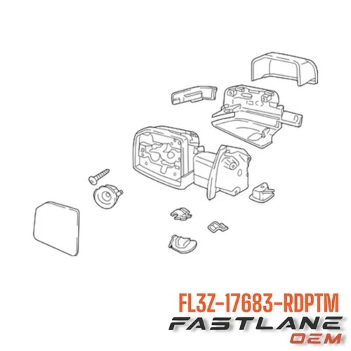 2015-2020 FORD F-150 LEFT REAR VIEW OUTER MIRROR ASSY NEW OEM FL3Z-17683-RDPTM