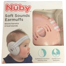 NEW Nuby Soft Sounds Ear Muffs Block Harmful & Loud Sounds Hearing Protection
