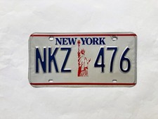 Excellent circa 1986 New York "Statue of Liberty" license plate