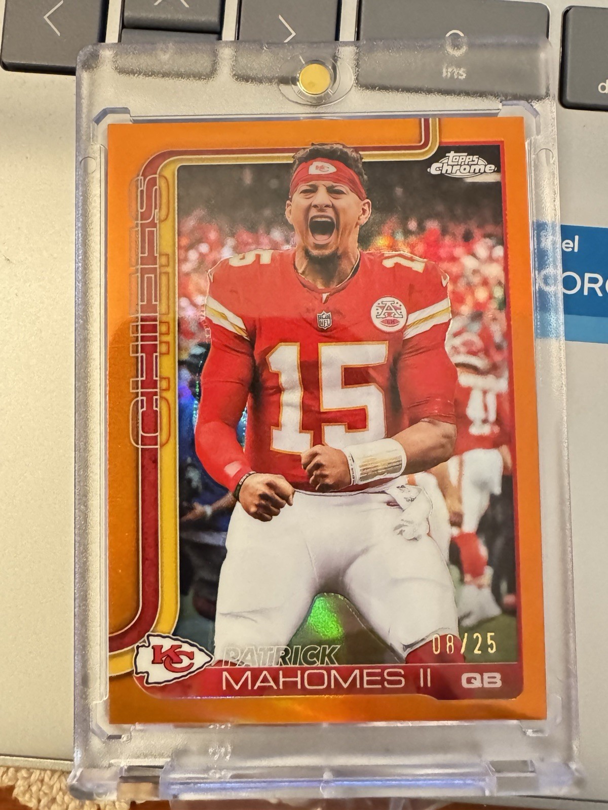 2025 Topps Chrome Patrick Mahomes II  Orange /25 Image Variation SSP