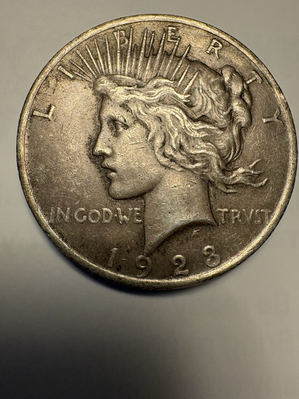 1923 Liberty Peace Silver Dollar Circulated Coin With Eagle