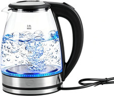 Electric Glass Kettle 2L 1800W Fast Boiling Tea Kettle Hot Water Boiler with Aut