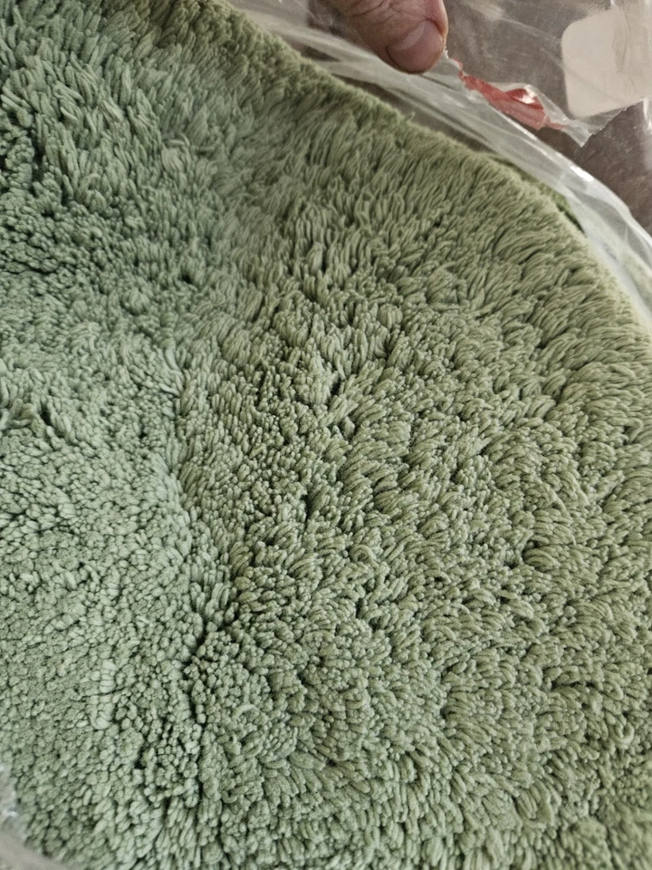 *Joy CleanBoss 美国种植棉 12 件套毛绒毛巾套装带浴地毯 - 绿色 — 第 3/4 张图片