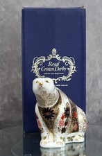 Royal Crown Derby 'Polar Bear Old Imari' Boxed Paperweight 1st Quality Gold Star