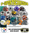 PITTSBURGH STEELERS 2026 GOLD RUSH SIGNED NFL FOOTBALL MINI HELMET LIVE MONDAY
