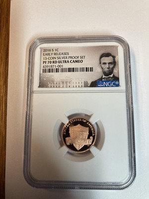 (A1) 2016 S Lincoln Shield Cent NGC PF 70 Ultra Cameo  Early Release Bright Red