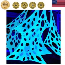 1000sqft Halloween Spider Web Decoration Outdoor, Glow-in-the-Dark Giant Spid...
