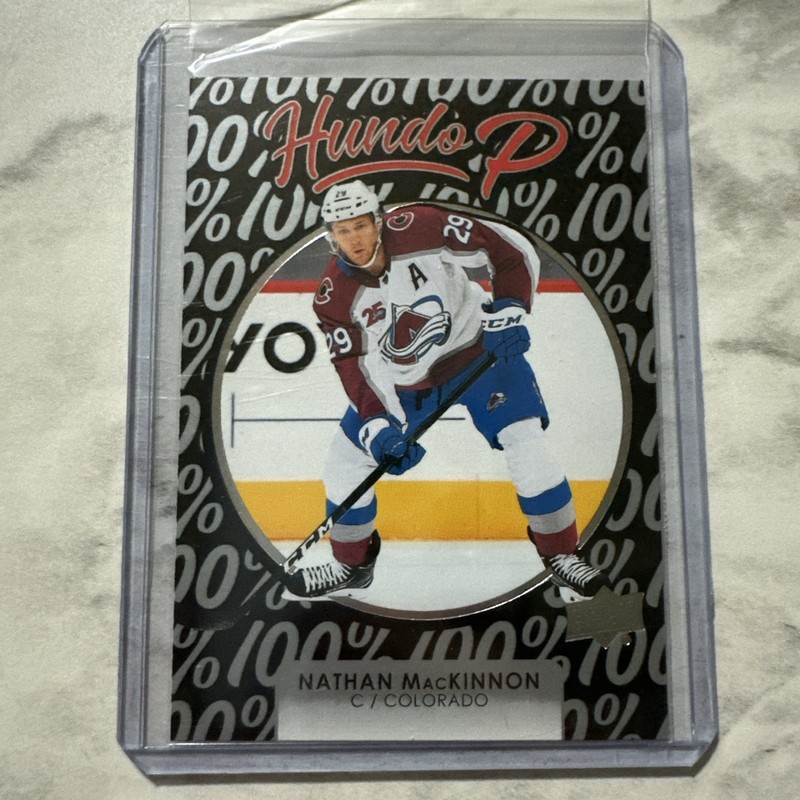 2021-22 Upper Deck Series 1 - Hundo P Nathan MacKinnon #HP-19