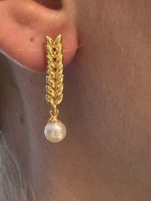 Atemberaubende Ohrhänger Perlen Ohrringe 5,5 mm umfunktioniert Mikimoto Perlen in einem dramatischen Tropfen