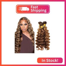 Blonde Bundles Human Hair P427 Deep Wave Bundles 22 24 26 Inch Unprocessed Virgi
