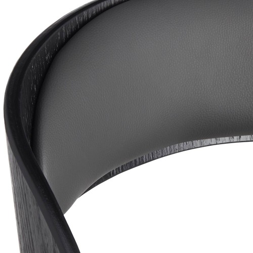 Shelly Black Swivel Bar Stool 25 3/4" High Gray Cushion Kitchen Counter Island - Picture 5 of 10