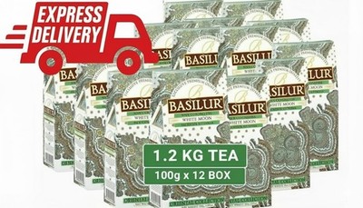 White Moon Ceylon Tea  Loose Leaf  12 X 100g Basilur Tea milky Oolong green tea