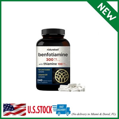 Benfotiamine 300Mg | 240 Veggie Capsules, Essential B1 Benfotiamine Supplement