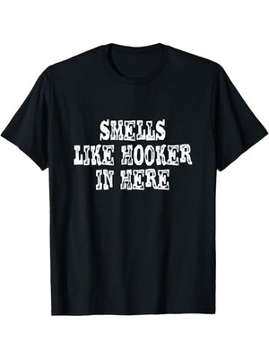 Men T Shirts Funny She Sells Like Hooker In Here Stylish White Text Print with