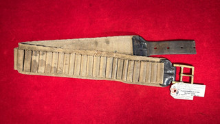 RARE INDIAN WARS ERA PATTERN 1885 INFANTRY WOVEN CARTRIDGE BELT / BANNERMAN