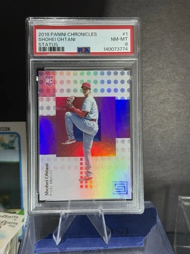 2018 Panini Chronicles - Shohei Ohtani #1 (RC) Status PSA 8