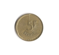 1987 Belgium - 5 Francs - 678 - Copper Aluminum Nickel - 5.5g