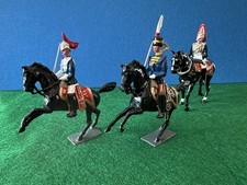 3 Rare Vintage British Traditional Toy Soldiers Britains Mounted Cavalry