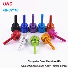 Thumb Screw Mesh Knurled Flat Round Head With Steps Hand Tighten Bolts 6 -32 16