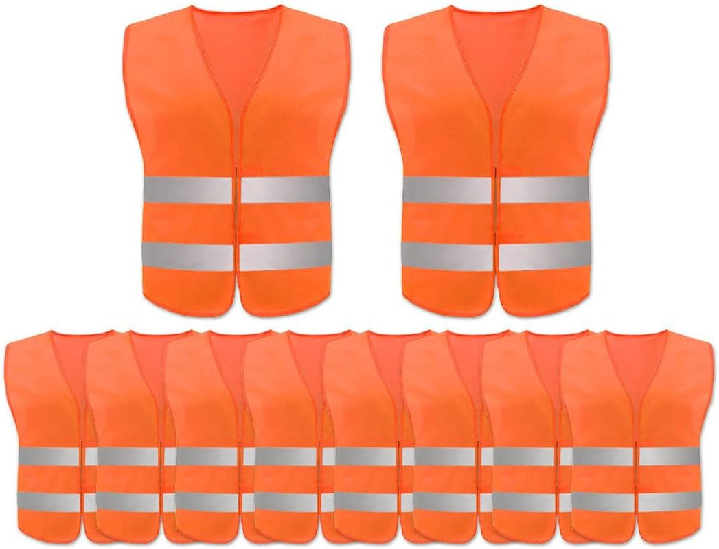 Gilet Di Sicurezza,10Pcs Giubbotto Di Sicurezza Riflettente,Gilet Di Sicurezza A