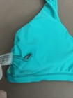 Teal Bikini V Neck High Rise High Cut Bottoms Gold Embellishing Size Small NWT S — photo 8
