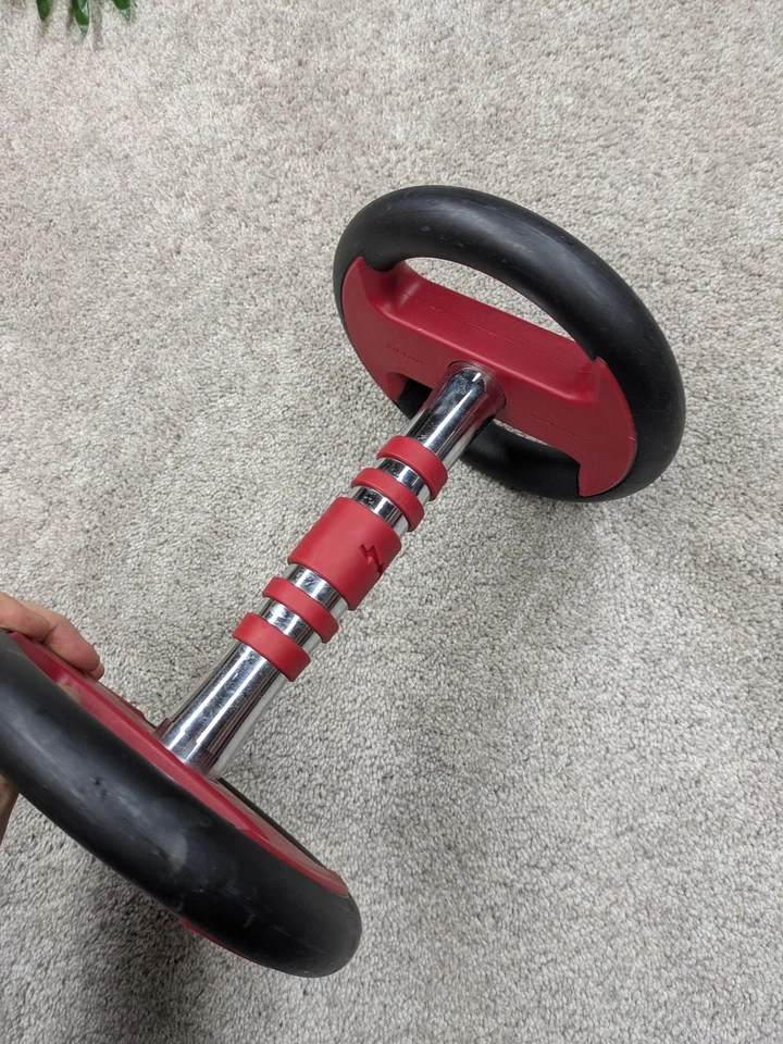 ThunderBell Pro 10 de Teeter Mancuerna Doble Agarre Gimnasio en Casa Pesas Rojo Negro 10 lb Foto 3 de 4